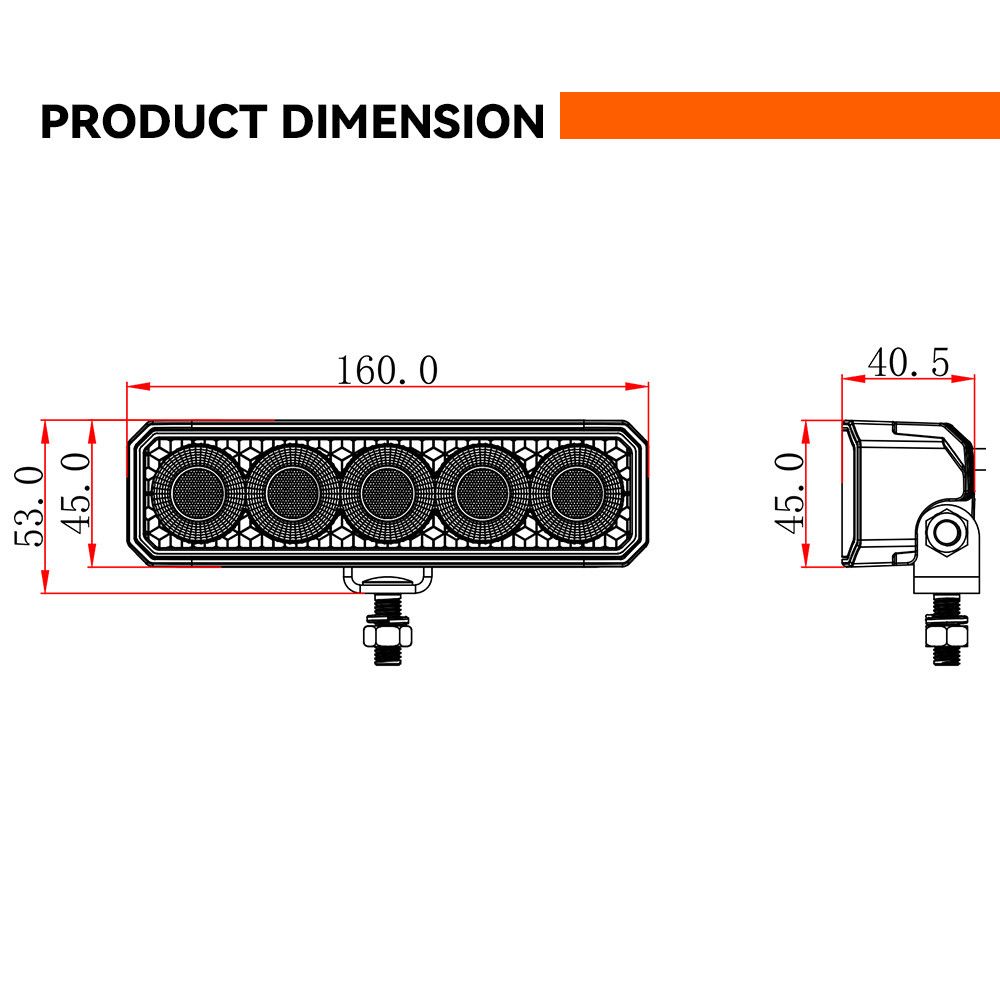 products/1531/LED RADNO SVETLO ZA KAMIONE.jpg - LED REFLEKTOR - RADNO SVETLO 16x4.5cm 45W - Xenon Svetla Beograd